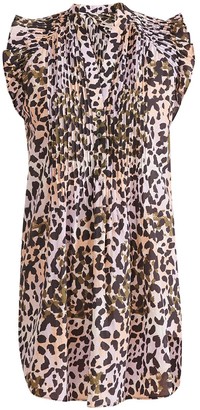 Veronica Beard Marieta Leopard Cover-Up Dress