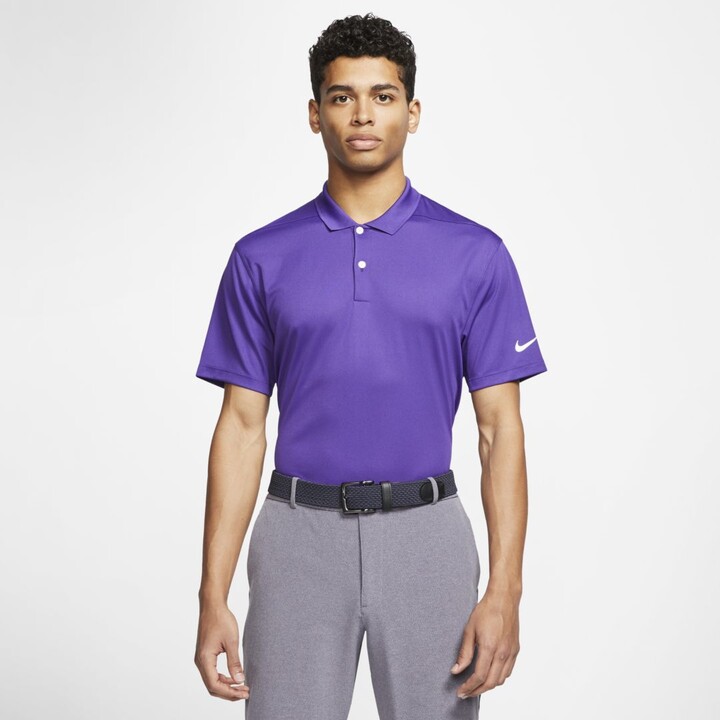 purple nike polo