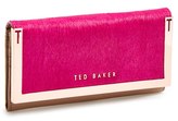 Thumbnail for your product : Ted Baker 'Metal Corners' Genuine Calf Hair & Leather Wallet