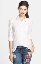 Thumbnail for your product : Caslon Long Sleeve Cotton Blend Shirt (Regular & Petite)