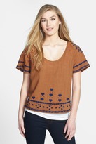 Thumbnail for your product : Lucky Brand Embroidered Swing Tee