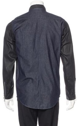 Dries Van Noten Wax-Coated Shirt Jacket