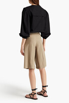 Thumbnail for your product : Alberta Ferretti Lace-up cotton-poplin blouse