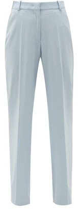 light blue flared trousers