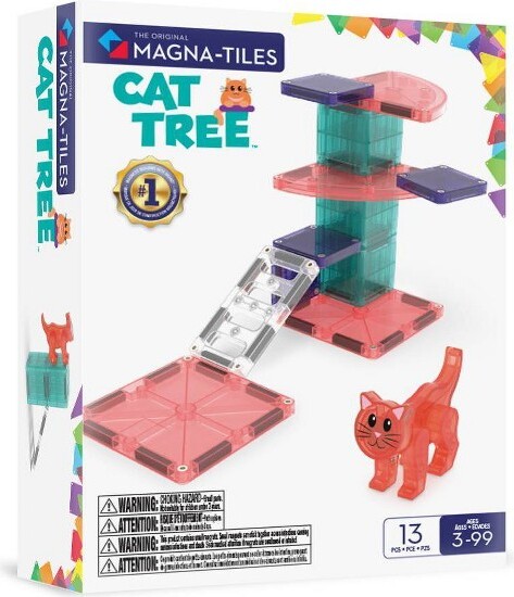 Magna-Tiles MAGNA-TILESCatTreeMagneticBuildingSet:EducationalMath,CreativeEngineering,FineMotorSkillDevelopment,10Pieces
