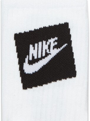 Nike everyday essentials box logo 3 pack socks in white/gray/black -  ShopStyle