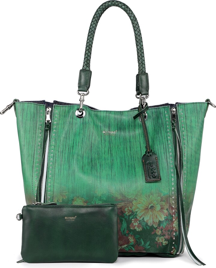 Old Trend Women's Barracuda Hand Painted Clasp Closure Tote Bag