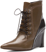 Thumbnail for your product : Derek Lam Maxine Calfskin Leather Pointy Toe Ankle Boots in Doe & Black