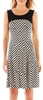 Thumbnail for your product : Robbie Bee Sleeveless Striped Panel Dress