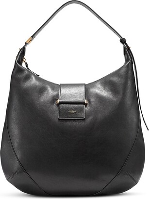 【美品】JIMMY CHOO ANA HOBO/L シアリング ハンドバッグ ジミーチュウ シアリング ANA HOBO/L ハンドバッグ ホーボー 白 Jimmy