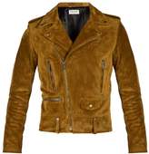 Thumbnail for your product : Saint Laurent Suede Biker Jacket - Mens - Tan
