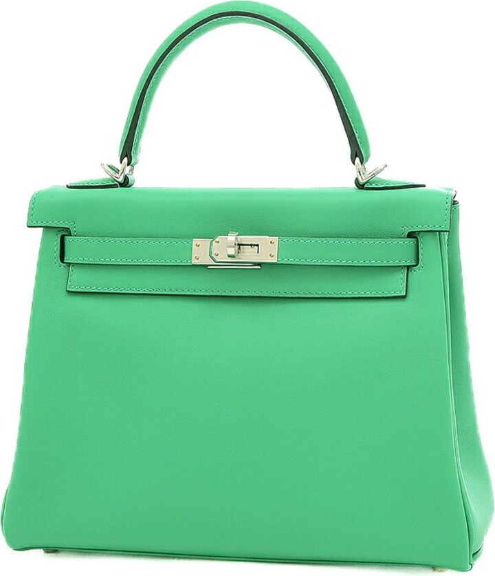 Hermès - Authenticated Birkin Shoulder Handbag - Leather Green Plain for Women, Very Good Condition