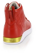 Thumbnail for your product : Diesel Tempus Diamond Leather High-Top Sneakers