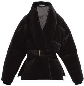 Alexandre Vauthier Padded Velvet Cotton Jacket - Womens - Black