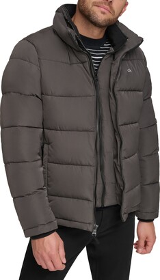 Calvin Klein Men's Puffer With Set In Bib Detail, Created for Macy's