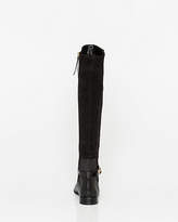 Thumbnail for your product : Le Château Leather & Elastic Panel Over-the-Knee Boot