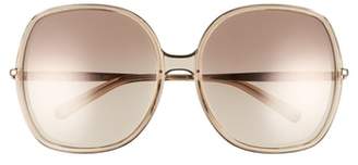 Chloé 62mm Oversized Gradient Lens Square Sunglasses