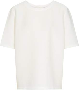 Reiss Marcey - Textured Button-back Top in Off White