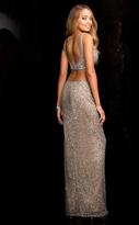 Thumbnail for your product : Scala 25415 Two Piece Open Back Prom Dress