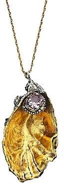 Alexander McQueen Women's Oyster Shell Crystal Necklace
