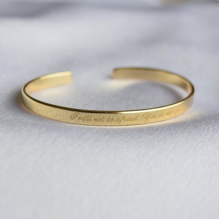Etsy 22K Gold Plated Engraved Bangle Catholic Bracelet With Wwjd Crucifix Or Bible Quote