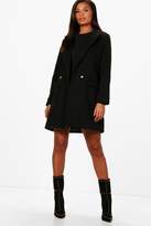 Thumbnail for your product : boohoo Military Button Wool Look Coat