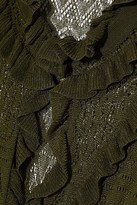 Thumbnail for your product : Altuzarra Ruffle-trimmed Crochet-knit Midi Dress