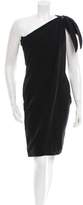 Thumbnail for your product : Kaufman Franco Kaufmanfranco One-Shoulder Wool Dress w/ Tags Black Kaufmanfranco One-Shoulder Wool Dress w/ Tags