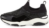Thumbnail for your product : Ferragamo Crystal Stretch Low-Top Trainer, Nero