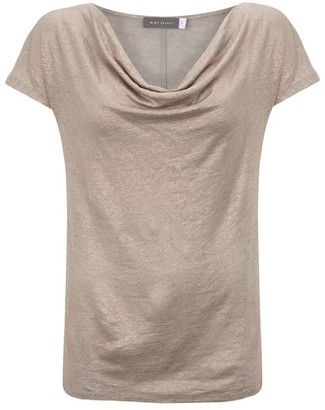 Mint Velvet Blush Shimmer Cowl T-Shirt