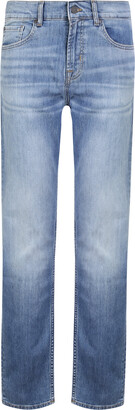 7 For All Mankind Straight Light-blue Jeans