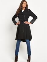 Thumbnail for your product : Definitions Fit and Flare Coat with PU Trim