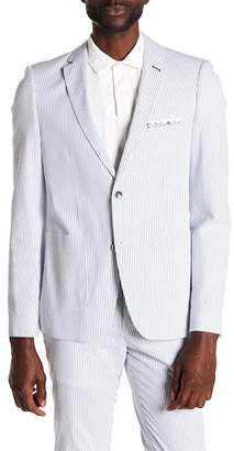 Paisley & Gray Dover Stripe Notch Collar Long Sleeve Skinny Fit Jacket
