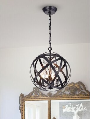 Gracie Oaks Hannon 4 - Light Globe Chandelier