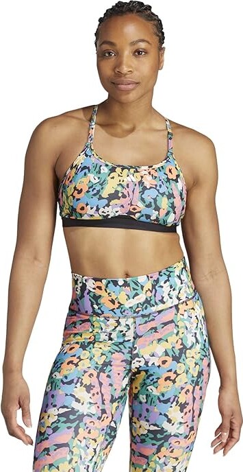 Women's Allover Cozy Light Support Cami Sports Bra - All In Motion™  Heathered Black Xl : Target