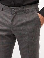 Thumbnail for your product : Dolce & Gabbana Prince Of Wales-check Wool Trousers - Dark Grey