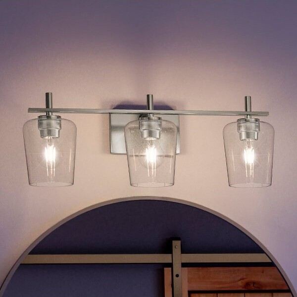 Urban Ambiance UrbanAmbianceLuxuryNewTraditionalBathLight8.5''Hx24.25''WBrushedNickelFinishSwan-HillCollectionUHP4202