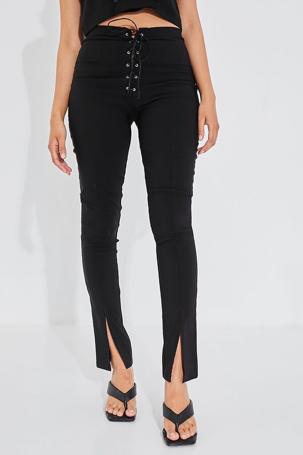 front lace up pants