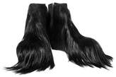 Thumbnail for your product : Rick Owens Faux Fur And Nubuck Wedge Ankle Boots