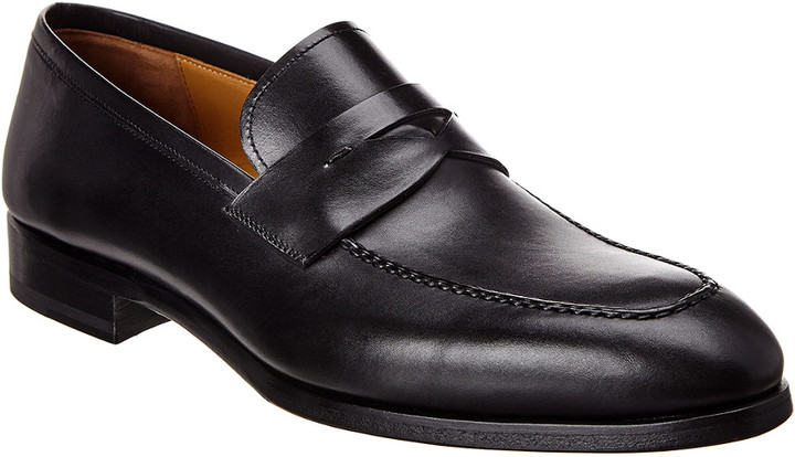 Magnanni Rolly Black Mens Loafer Shoes 