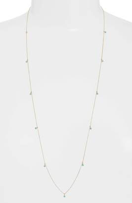 Chicco Zoe Dangling Turquoise Station Long Necklace