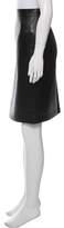Thumbnail for your product : Loewe Leather Knee-Length Skirt Black Leather Knee-Length Skirt