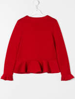 Thumbnail for your product : Miss Blumarine embroidered ruffled sweatshirt