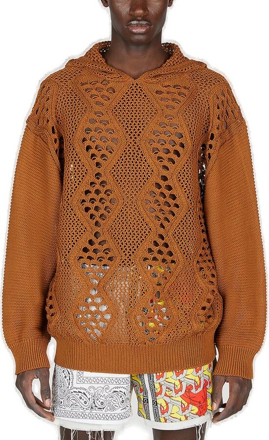 Children of the Discordance Open-Knit Hooded Jumper