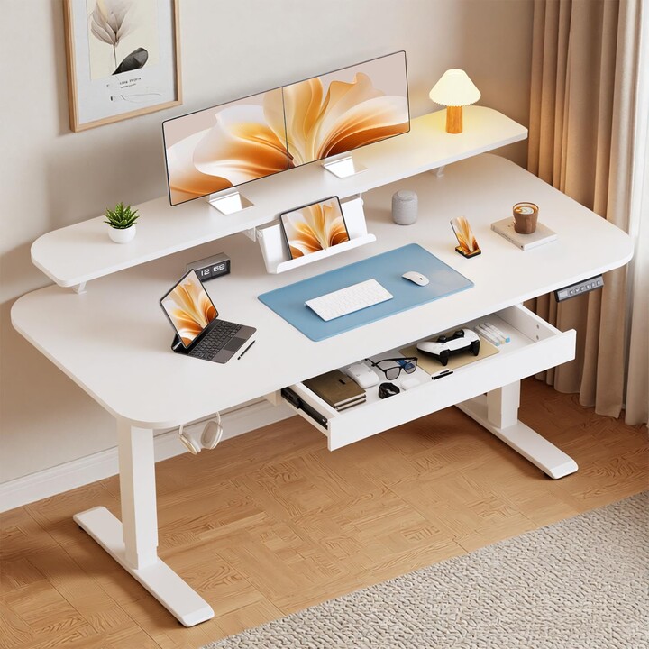 GTPLAYER Electric Standing Desk with Drawers
