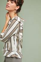Thumbnail for your product : Anthropologie Johanna Striped & Ruffled Blouse