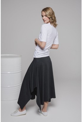 non Non351 Dark Grey Rectangle Skirt
