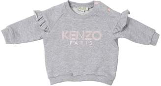 Kenzo Kids Ruffled Logo Printed Sweatshirt