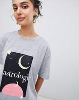 Thumbnail for your product : Neon Rose relaxed t-shirt with astrologie art print-Gray