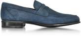 Thumbnail for your product : Moreschi Graz Navy Blue Suede Loafer Shoe w/Rubber Sole